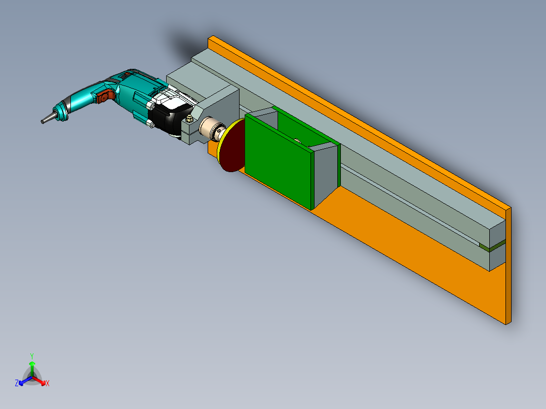 B3003574-圆盘砂光机（DIY）正等轴测图