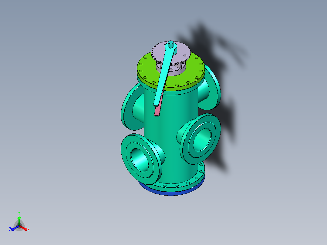 供暖系统手动四通混流阀