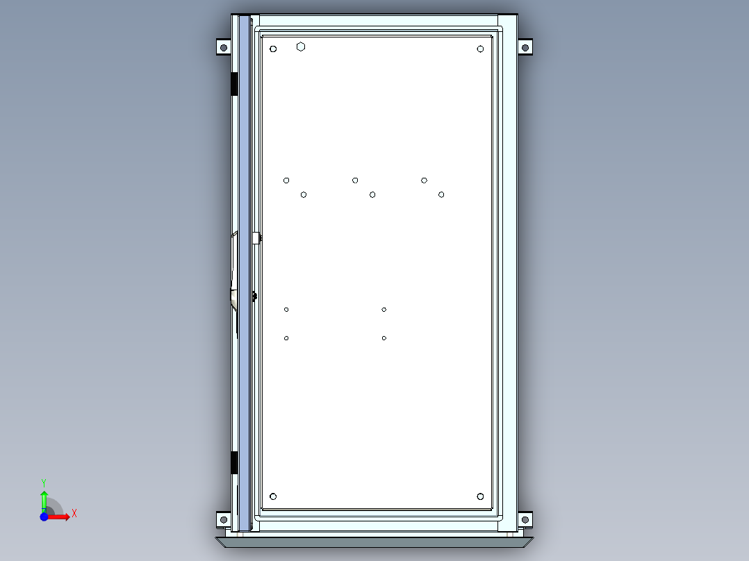 电气控制柜outdoor-enclosure-ip55-for-disconnector-installation-1 2 STP前视图