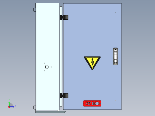 电气控制柜outdoor-enclosure-ip55-for-disconnector-installation-1 2 STP左视缩略图