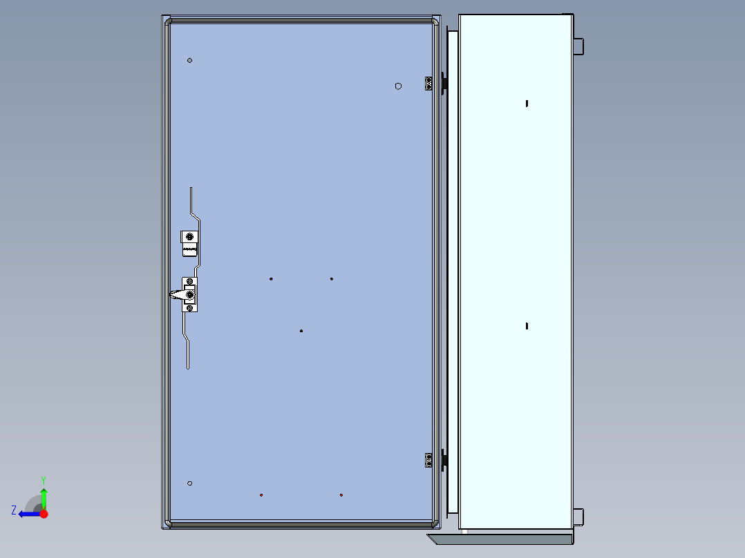电气控制柜outdoor-enclosure-ip55-for-disconnector-installation-1 2 STP右视图