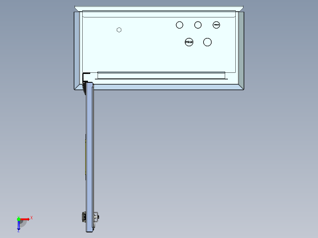 电气控制柜outdoor-enclosure-ip55-for-disconnector-installation-1 2 STP俯视图