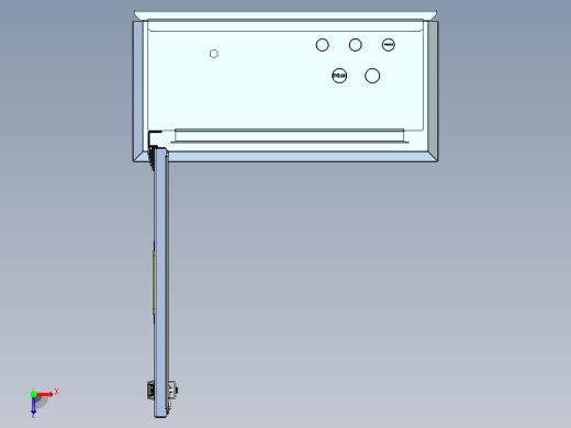 电气控制柜outdoor-enclosure-ip55-for-disconnector-installation-1 2 STP俯视缩略图