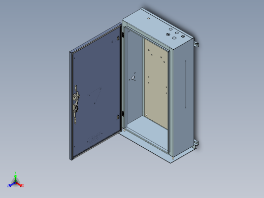 电气控制柜outdoor-enclosure-ip55-for-disconnector-installation-1 2 STP正等轴测缩略图