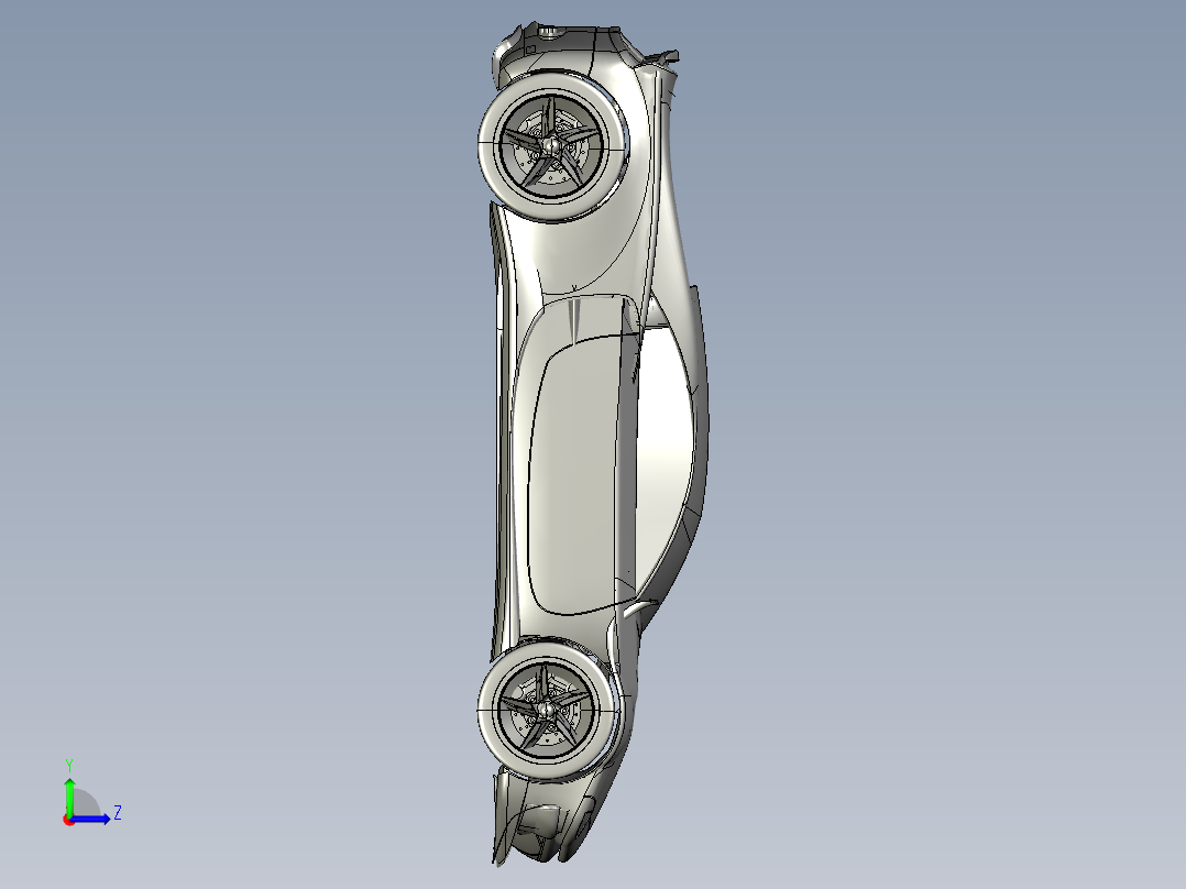 Riah跑车 3D模型（3dsMax设计左视图