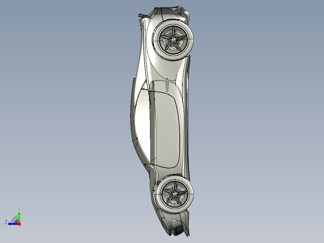 Riah跑车 3D模型（3dsMax设计右视图