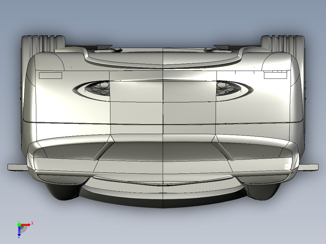 Riah跑车 3D模型（3dsMax设计俯视图