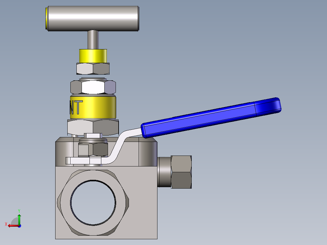 BVN-DBBV直列式双截止阀和放气阀模型后视图