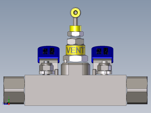 BVN-DBBV直列式双截止阀和放气阀模型右视缩略图