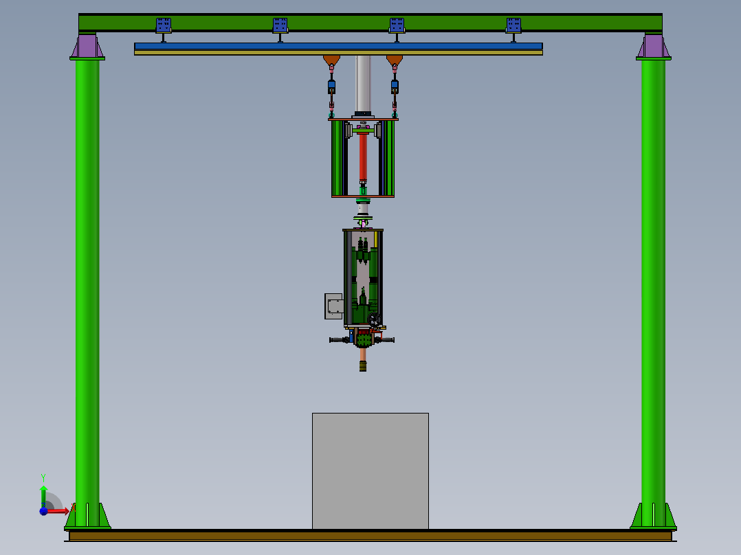 汽车驱动桥螺栓锁紧设备前视图