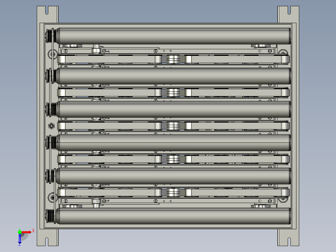 双向移载机640-740试制模型俯视图