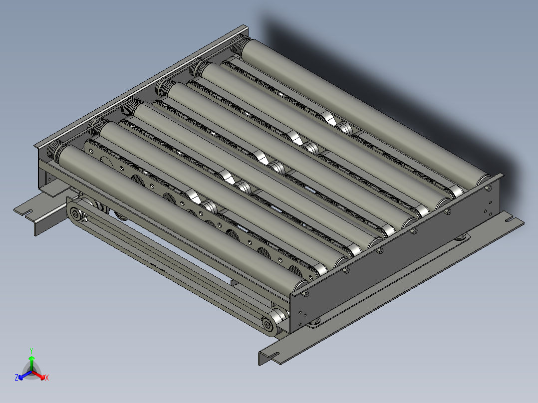 双向移载机640-740试制模型正等轴测图