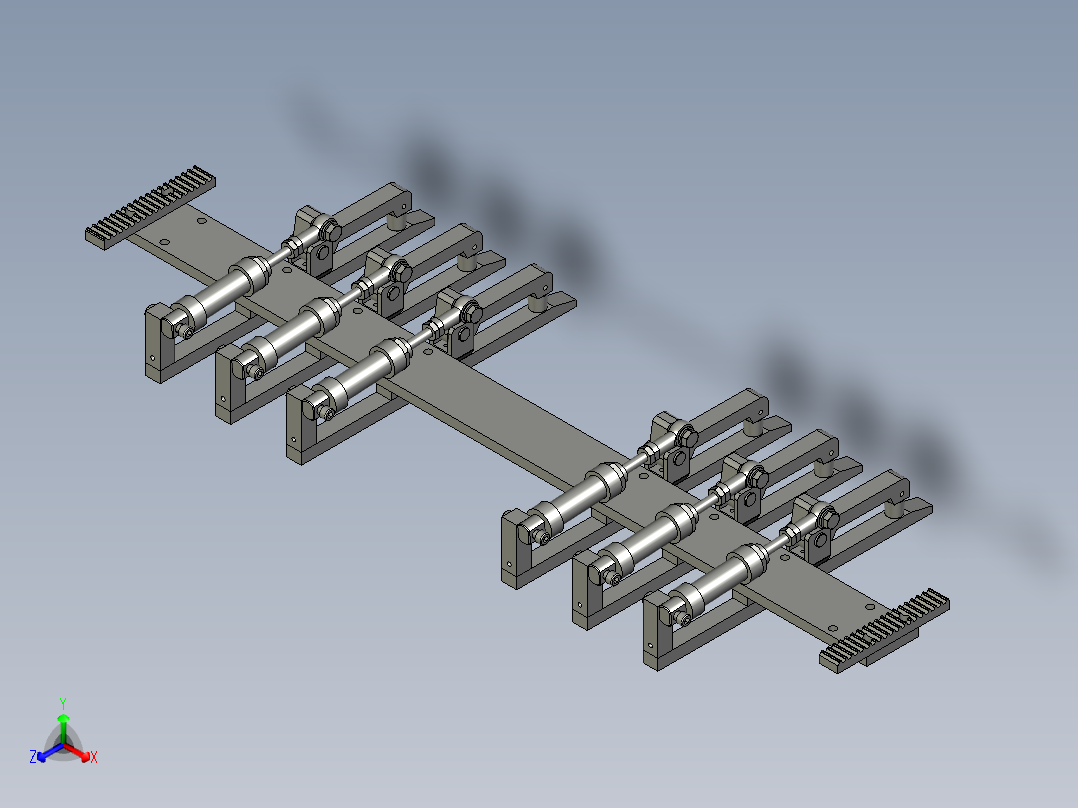 JCK700-5001爪子总装图400X2型双缸480六爪95X3正等轴测图