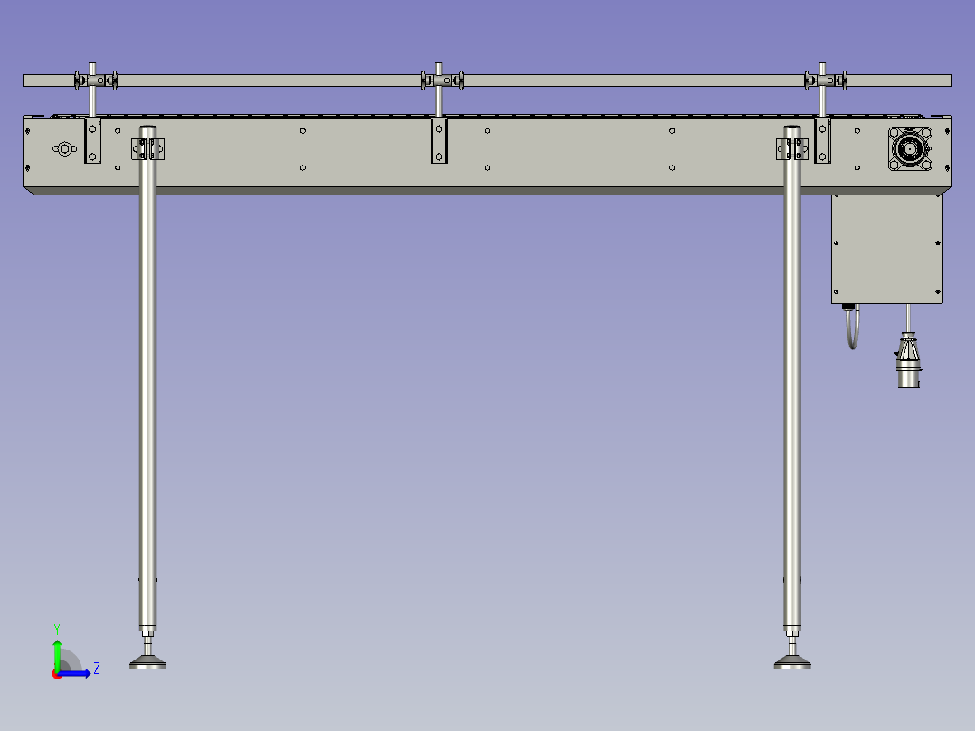 链板输送机左视图
