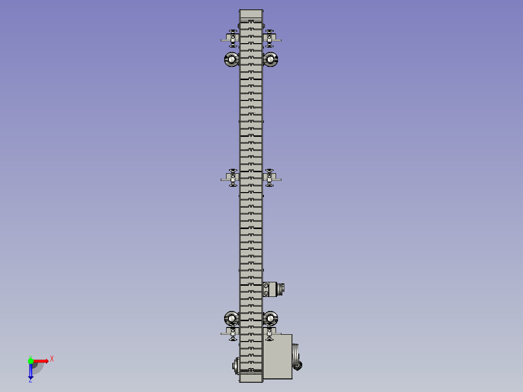 链板输送机俯视图