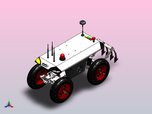 农业无人地面车辆3D图纸 Solidworks设计 附STEP正等轴测缩略图