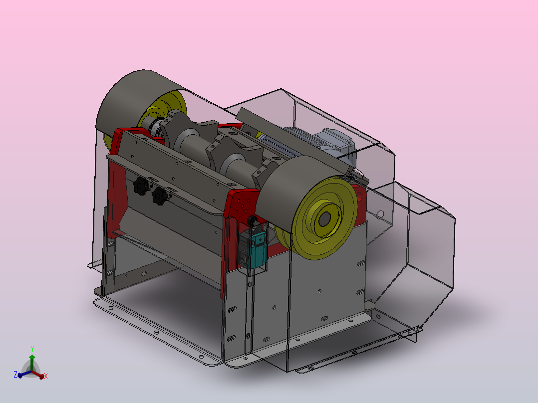 电动脱谷机主视图