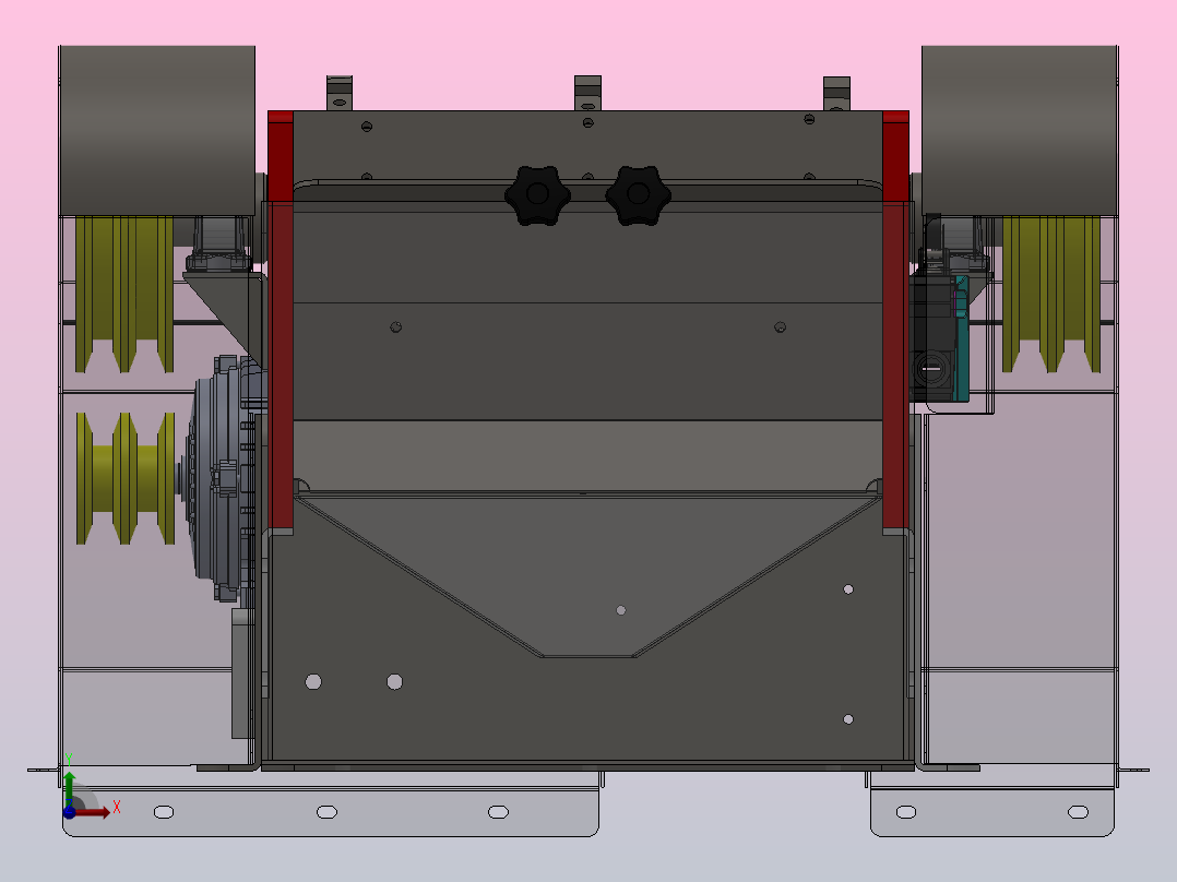 电动脱谷机前视图