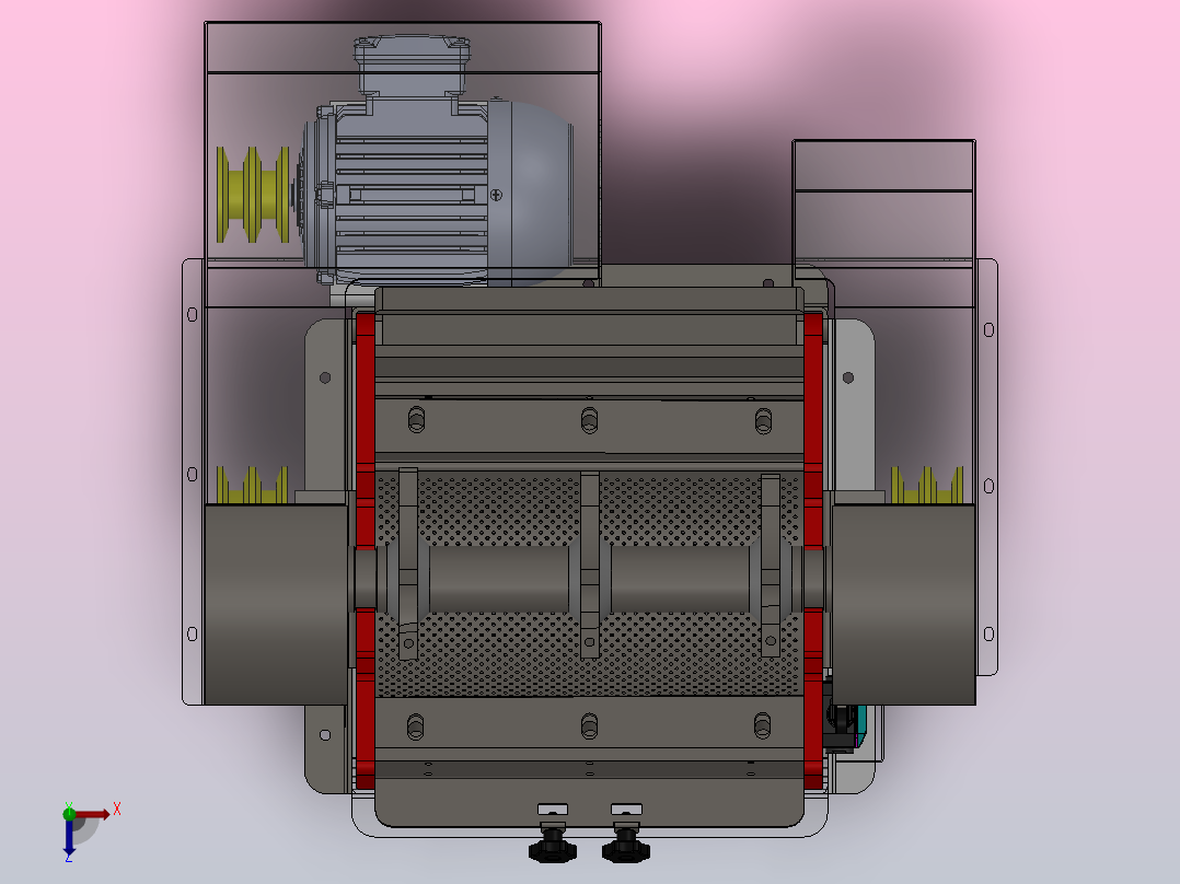 电动脱谷机俯视图