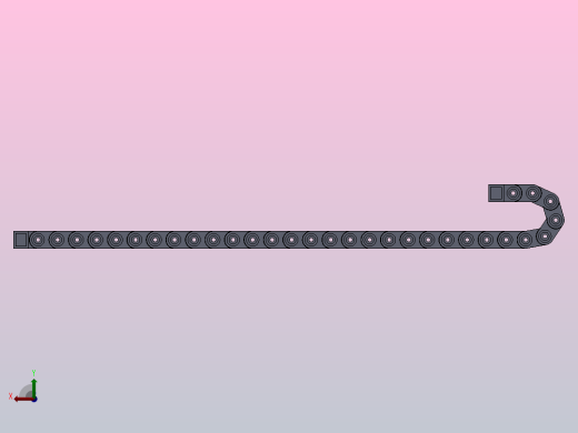 弯曲半径55和75内高25两侧打开型DA桥式拖链[DMD25BDA-25-57-R55-30]后视缩略图