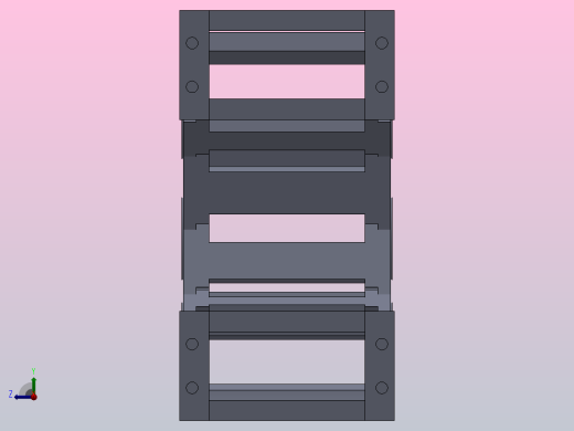 弯曲半径55和75内高25两侧打开型DA桥式拖链[DMD25BDA-25-57-R55-30]右视缩略图