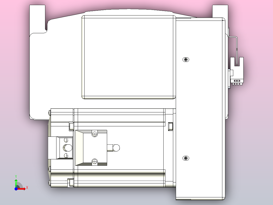 皮带直线轴半封闭可选导轨TPA-HNB-202D-140-L150-RP-C-P75-N3前视图