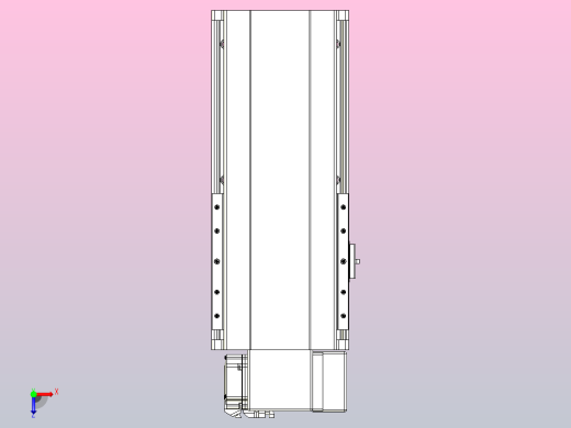 皮带直线轴半封闭可选导轨TPA-HNB-202D-140-L150-RP-C-P75-N3俯视缩略图