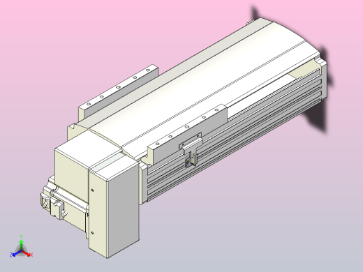皮带直线轴半封闭可选导轨TPA-HNB-202D-140-L150-RP-C-P75-N3正等轴测缩略图