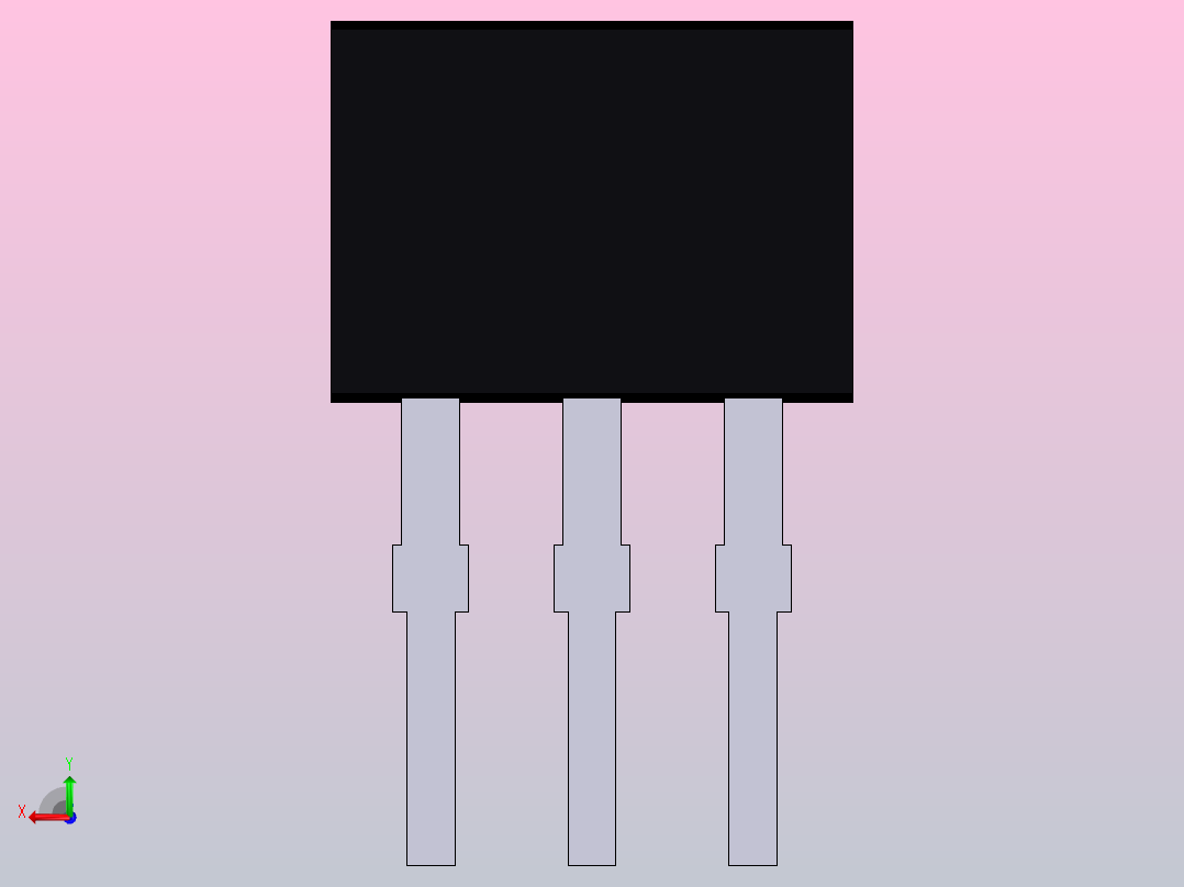 电子器件Hall Sensor DIP后视图
