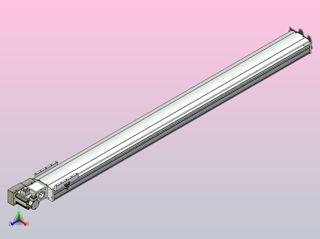 皮带直线轴半封闭可选导轨TPA-HNB-220D-176-L2300-ML-Y-P1K-N3主视图