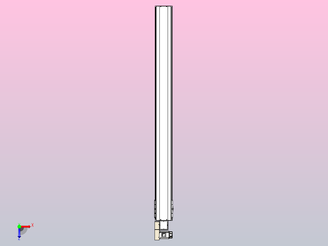 皮带直线轴半封闭可选导轨TPA-HNB-220D-176-L2300-ML-Y-P1K-N3俯视图