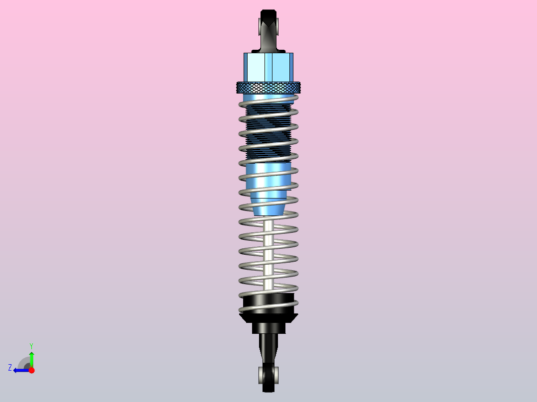 减震器模型右视图