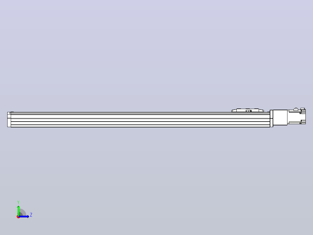滚珠丝杠直线轴内置导轨TPA-GCR-80-1610C-L900-M-M40-N3左视图
