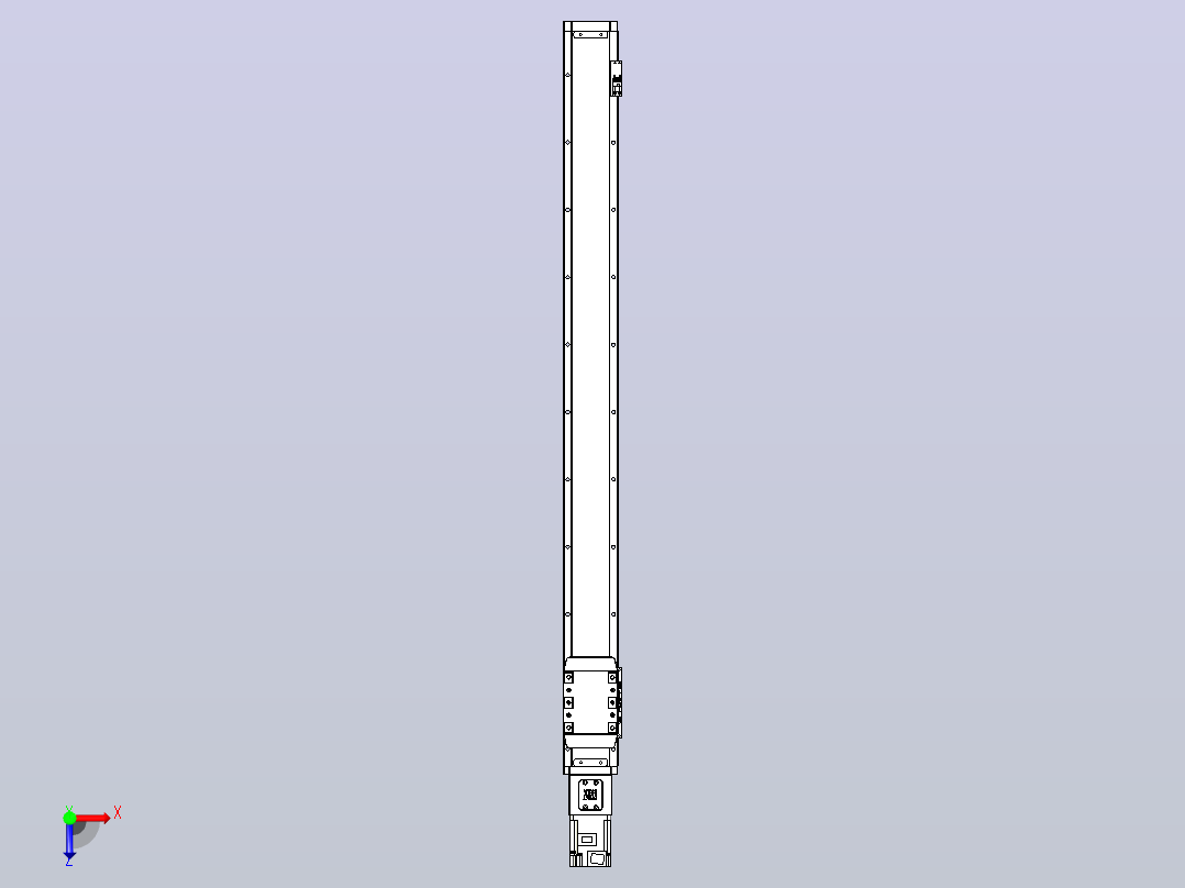 滚珠丝杠直线轴内置导轨TPA-GCR-80-1610C-L900-M-M40-N3俯视图