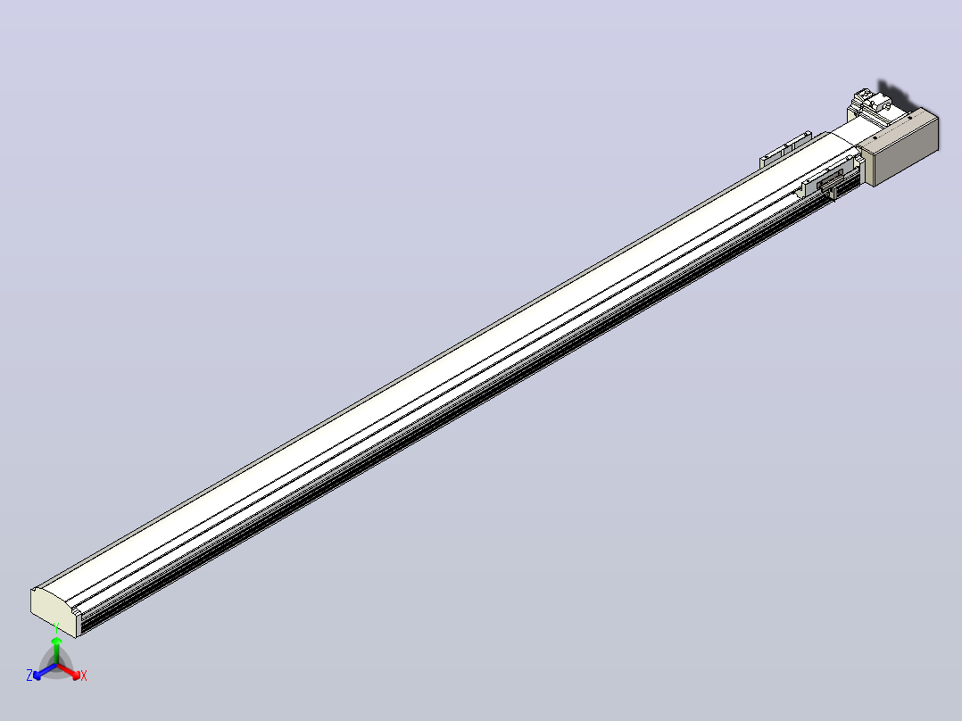 皮带直线轴半封闭可选导轨TPA-HNB-105D-90-L1600-ML-C-P20-N3主视图