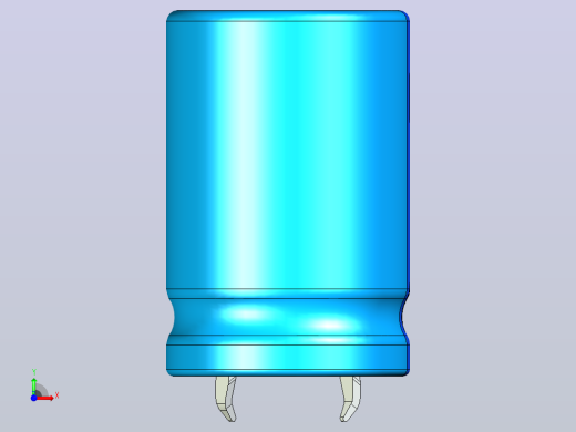 20x30蓝色BLUE1底片电解电容器前视缩略图
