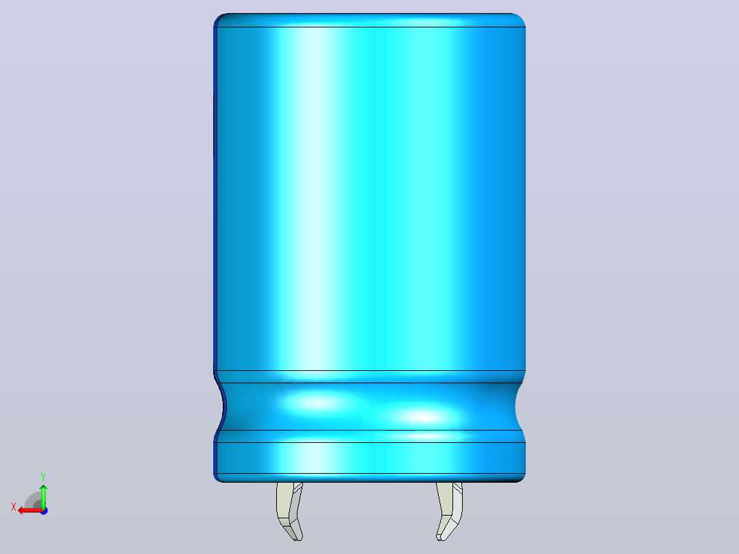 20x30蓝色BLUE1底片电解电容器后视图