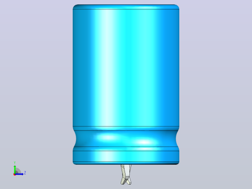 20x30蓝色BLUE1底片电解电容器左视缩略图