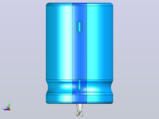 20x30蓝色BLUE1底片电解电容器右视缩略图