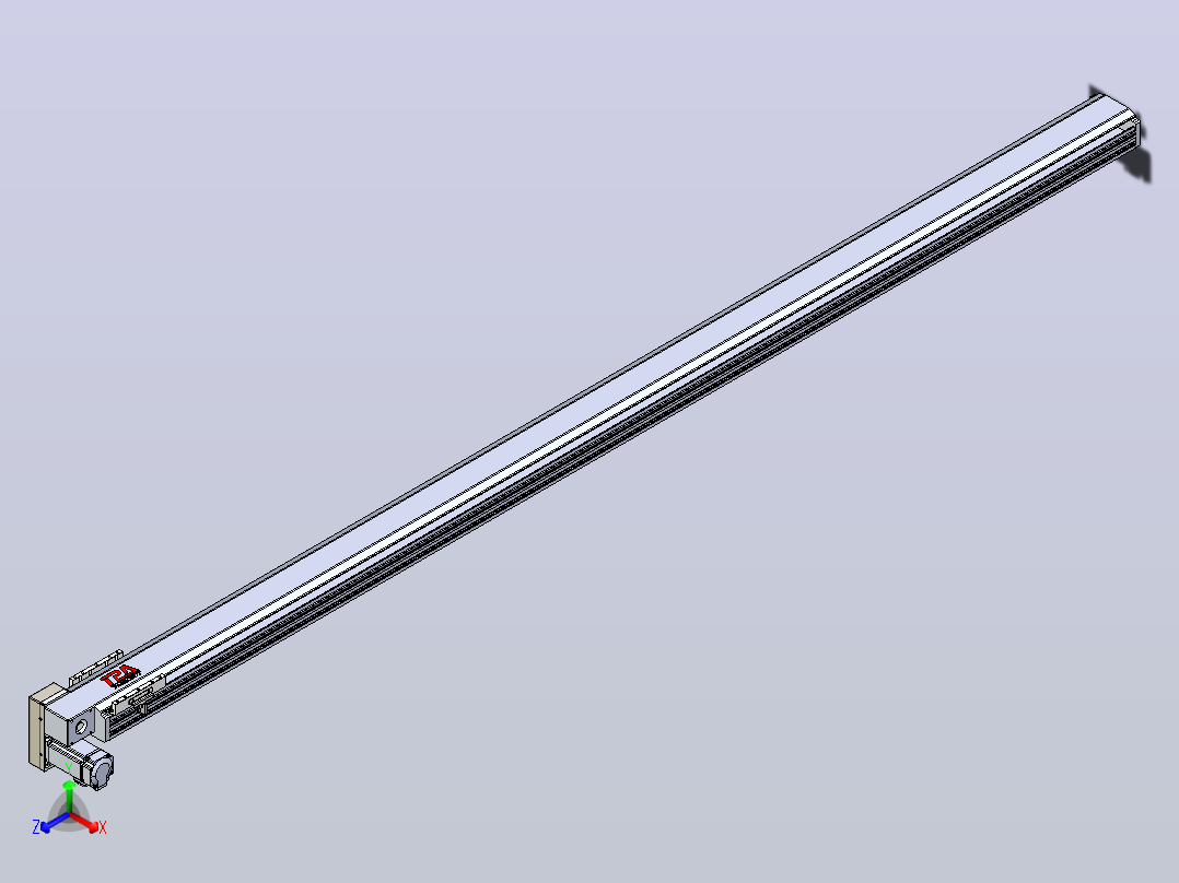 皮带直线轴半封闭可选导轨TPA-HNB-120D-110-L2450-LP-C-P40-N3主视图