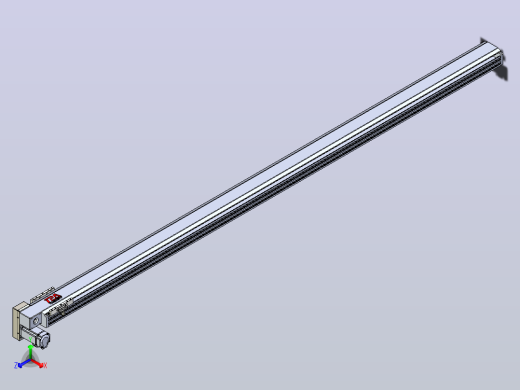 皮带直线轴半封闭可选导轨TPA-HNB-120D-110-L2450-LP-C-P40-N3正等轴测缩略图