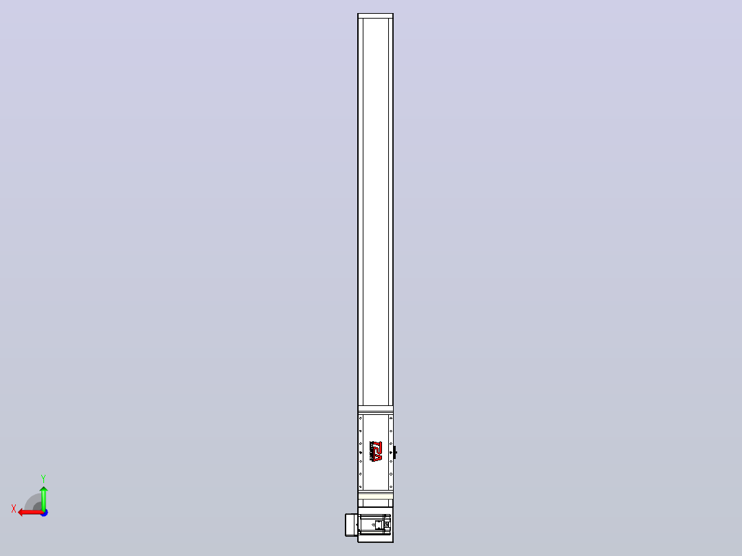伺服电机集成皮带传动直线执行器TPA-OCB-140-256-L1350-LU-P75-N3后视图