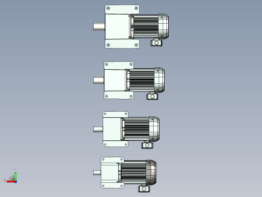 三菱电机2.2 kw DM-DP系列圆柱齿轮电机后视缩略图