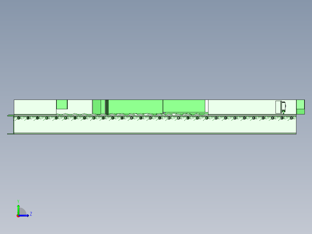 滚轮条可动导轨左视图