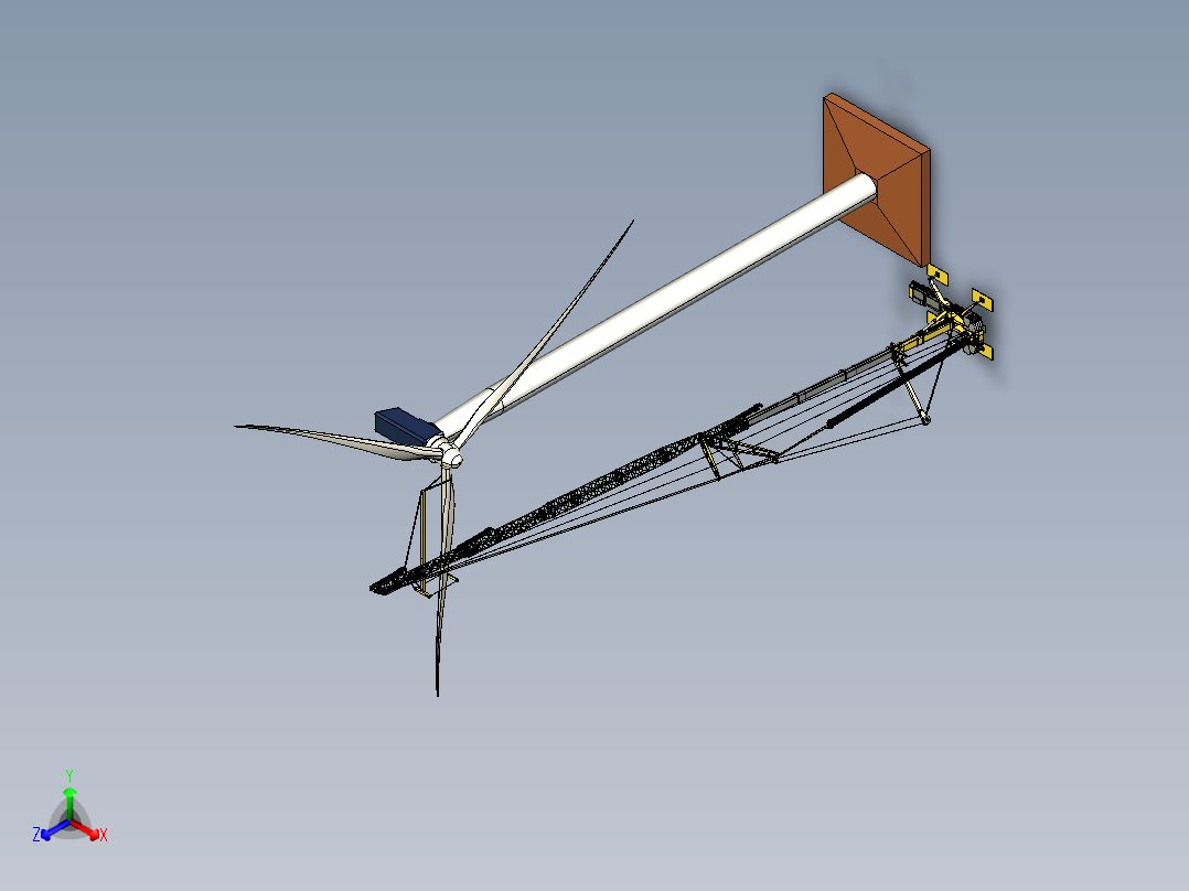 大风车装配起重机右视图