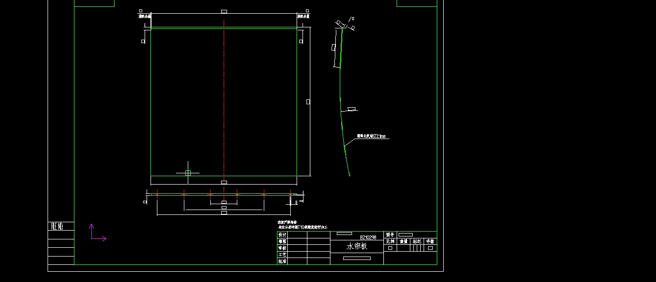 双面水帘柜技术图纸套双面水帘柜水濂柜技术图