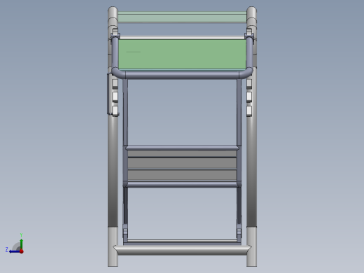 Swing户外四人休闲摇椅3D数模图纸 Solidworks设计右视缩略图