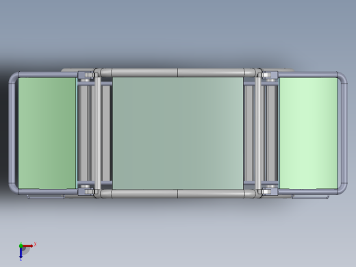 Swing户外四人休闲摇椅3D数模图纸 Solidworks设计俯视缩略图