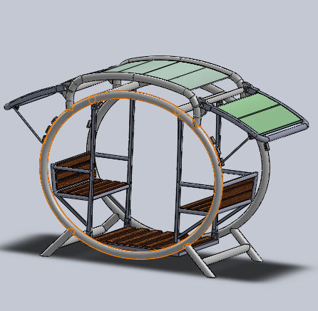 Swing户外四人休闲摇椅3D数模图纸 Solidworks设计缩略图