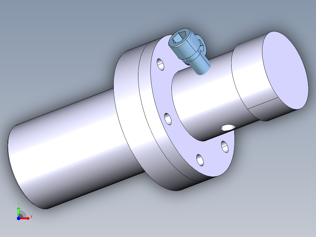水泵电机和轴的链接前视图